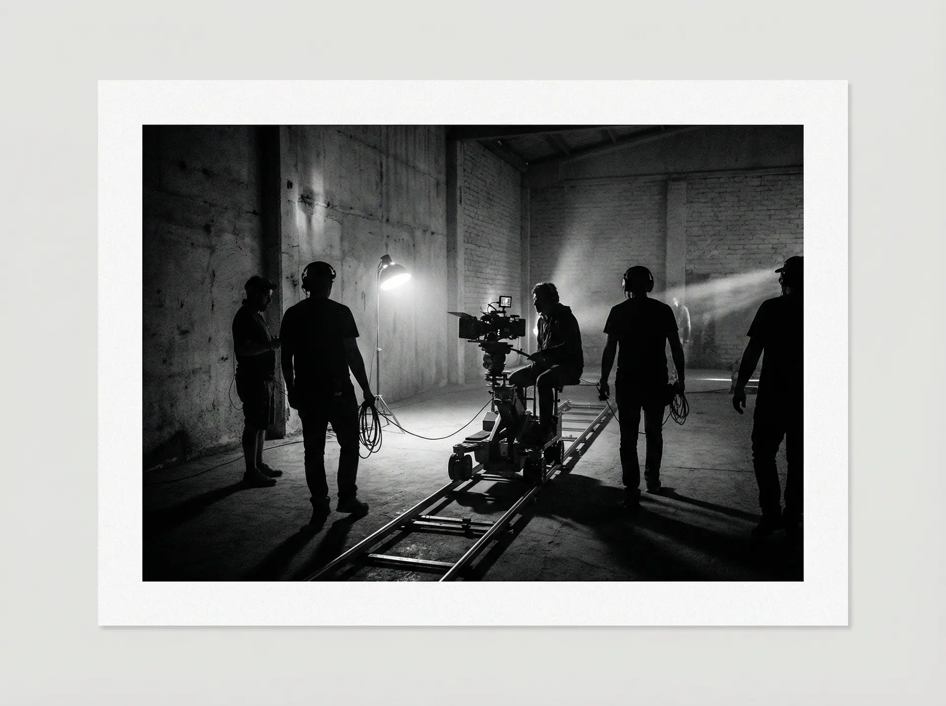 独立电影 拍摄现场：轨道摄影机与剧组剪影